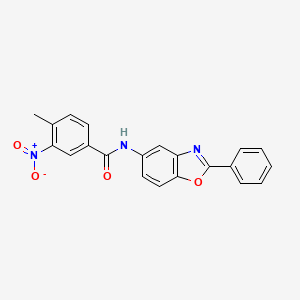 4-methyl-3-nitro-N-(2-phenyl-1,3-benzoxazol-5-yl)benzamide