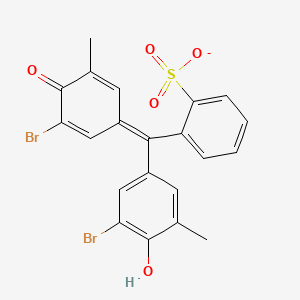 2-[(3-bromo-4-hydroxy-5-methylphenyl)[(1E)-3-bromo-5-methyl-4-oxocyclohexa-2,5-dien-1-ylidene]methyl]benzene-1-sulfonate