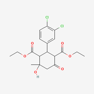 Diethyl 2-(3,4-dichlorophenyl)-4-hydroxy-4-methyl-6-oxocyclohexane-1,3-dicarboxylate