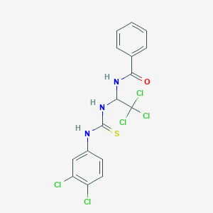 N-(2,2,2-Trichloro-1-(3-(3,4-dichloro-phenyl)-thioureido)-ethyl)-benzamide