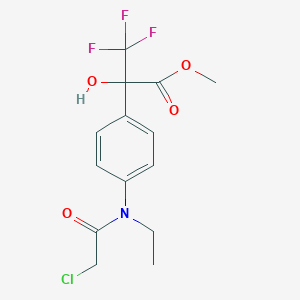 Methyl 2-{4-[(chloroacetyl)(ethyl)amino]phenyl}-3,3,3-trifluoro-2-hydroxypropanoate