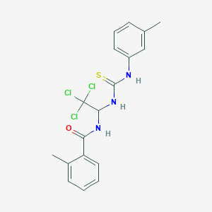 2-methyl-N-(2,2,2-trichloro-1-{[(3-methylphenyl)carbamothioyl]amino}ethyl)benzamide