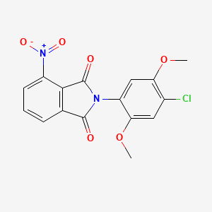 molecular formula C16H11ClN2O6 B11708280 2-(4-Chloro-2,5-dimethoxyphenyl)-4-nitroisoindole-1,3-dione 