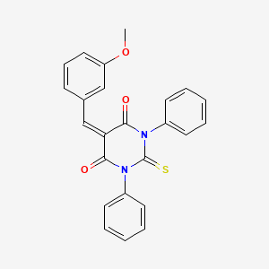 5-[(3-Methoxyphenyl)methylidene]-1,3-diphenyl-2-sulfanylidene-1,3-diazinane-4,6-dione