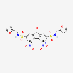 4,5-Dinitro-9-oxo-9H-fluorene-2,7-disulfonic acid bis-((furan-2-ylmethyl)-amide)