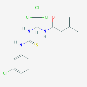 3-methyl-N-(2,2,2-trichloro-1-{[(3-chlorophenyl)carbamothioyl]amino}ethyl)butanamide