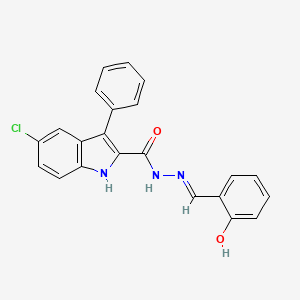 5-chloro-N'-[(E)-(2-hydroxyphenyl)methylidene]-3-phenyl-1H-indole-2-carbohydrazide