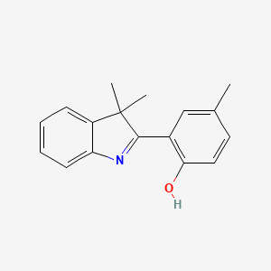 Phenol, 2-(3,3-dimethyl-3H-indol-2-yl)-4-methyl-