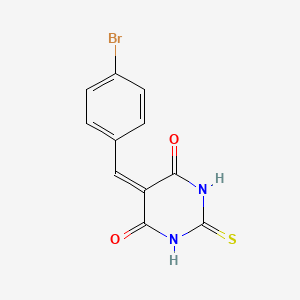 molecular formula C11H7BrN2O2S B11708332 5-(4-Bromo-benzylidene)-2-thioxo-dihydro-pyrimidine-4,6-dione CAS No. 27430-14-4