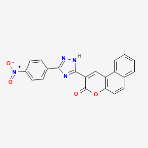 2-[5-(4-nitrophenyl)-4H-1,2,4-triazol-3-yl]-3H-benzo[f]chromen-3-one