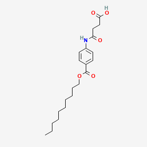 molecular formula C21H31NO5 B11708348 4-({4-[(Decyloxy)carbonyl]phenyl}amino)-4-oxobutanoic acid 