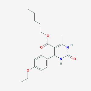 molecular formula C19H26N2O4 B11708353 Pentyl 4-(4-ethoxyphenyl)-6-methyl-2-oxo-1,2,3,4-tetrahydropyrimidine-5-carboxylate 