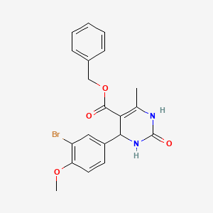 Benzyl 4-(3-bromo-4-methoxyphenyl)-6-methyl-2-oxo-1,2,3,4-tetrahydropyrimidine-5-carboxylate