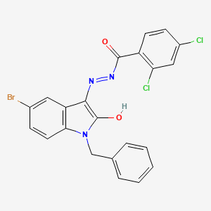 2,4-Dichloro-benzoic acid (1-benzyl-5-BR-2-oxo-1,2-2H-indol-3-ylidene)-hydrazide