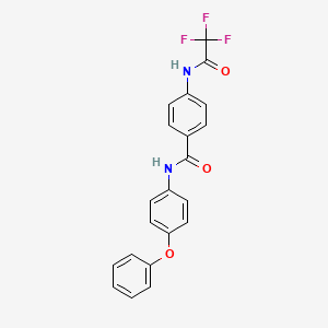 molecular formula C21H15F3N2O3 B11708386 N-(4-phenoxyphenyl)-4-[(trifluoroacetyl)amino]benzamide 