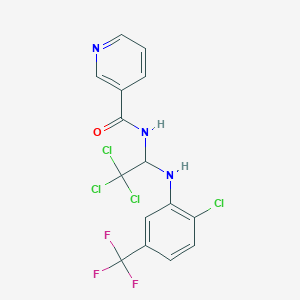 N-(2,2,2-trichloro-1-{[2-chloro-5-(trifluoromethyl)phenyl]amino}ethyl)pyridine-3-carboxamide