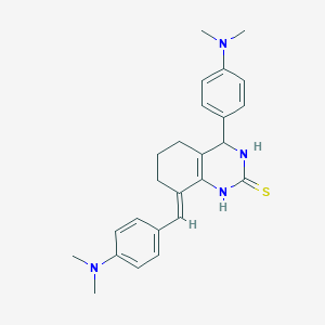 (8E)-8-[4-(dimethylamino)benzylidene]-4-[4-(dimethylamino)phenyl]-3,4,5,6,7,8-hexahydroquinazoline-2(1H)-thione