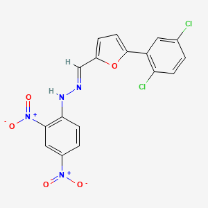 (1E)-1-{[5-(2,5-dichlorophenyl)furan-2-yl]methylidene}-2-(2,4-dinitrophenyl)hydrazine