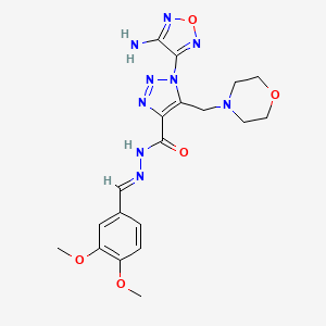 1-(4-Amino-1,2,5-oxadiazol-3-YL)-N'-[(E)-(3,4-dimethoxyphenyl)methylidene]-5-[(morpholin-4-YL)methyl]-1H-1,2,3-triazole-4-carbohydrazide