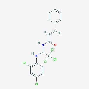 (2E)-3-phenyl-N-{2,2,2-trichloro-1-[(2,4-dichlorophenyl)amino]ethyl}prop-2-enamide