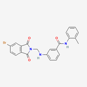 3-{[(5-bromo-1,3-dioxo-1,3-dihydro-2H-isoindol-2-yl)methyl]amino}-N-(2-methylphenyl)benzamide