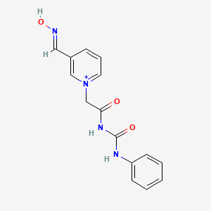 3-[(E)-(hydroxyimino)methyl]-1-{2-oxo-2-[(phenylcarbamoyl)amino]ethyl}pyridinium