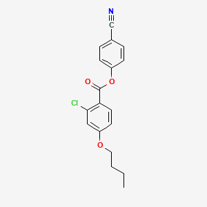 molecular formula C18H16ClNO3 B11708499 4-Cyanophenyl 4-butoxy-2-chlorobenzoate 