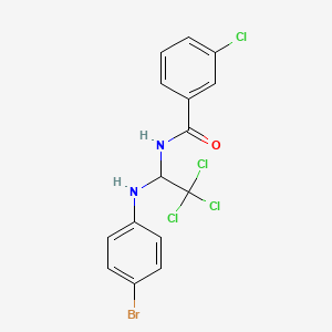 N-{1-[(4-bromophenyl)amino]-2,2,2-trichloroethyl}-3-chlorobenzamide