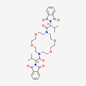 2,2'-[1,4,10,13-tetraoxa-7,16-diazacyclooctadecane-7,16-diylbis(3-methyl-1-oxobutane-1,2-diyl)]bis(1H-isoindole-1,3(2H)-dione)