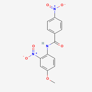 molecular formula C14H11N3O6 B11708565 N-(4-methoxy-2-nitrophenyl)-4-nitrobenzamide 