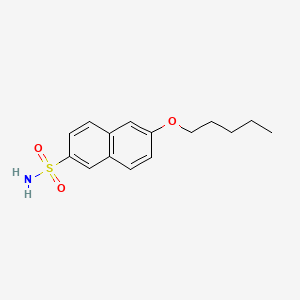 molecular formula C15H19NO3S B1170857 6-(Pentyloxy)-2-naphthalenesulfonamide 