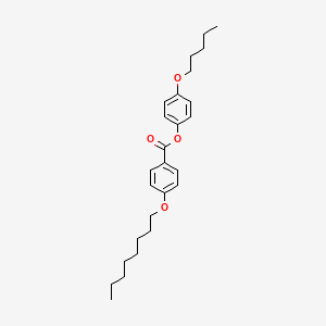 molecular formula C26H36O4 B11708599 Benzoic acid, 4-(octyloxy)-, 4-(pentyloxy)phenyl ester CAS No. 65629-01-8