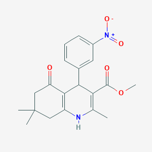 Methyl 2,7,7-trimethyl-4-(3-nitrophenyl)-5-oxo-1,4,5,6,7,8-hexahydroquinoline-3-carboxylate