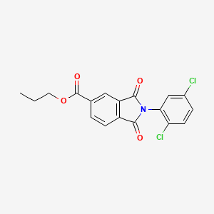 molecular formula C18H13Cl2NO4 B11708650 Propyl 2-(2,5-dichlorophenyl)-1,3-dioxoisoindole-5-carboxylate 