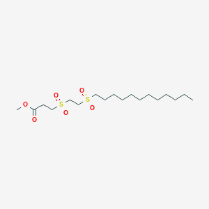 molecular formula C18H36O6S2 B11708659 Methyl 3-{[2-(dodecylsulfonyl)ethyl]sulfonyl}propanoate 