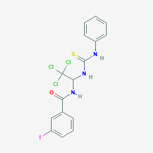 3-Iodo-N-(2,2,2-trichloro-1-(3-phenyl-thioureido)-ethyl)-benzamide