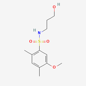 molecular formula C12H19NO4S B1170868 N-(3-hydroxypropyl)-5-methoxy-2,4-dimethylbenzenesulfonamide 
