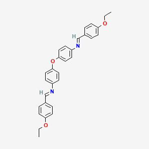 molecular formula C30H28N2O3 B11708711 4,4'-oxybis{N-[(E)-(4-ethoxyphenyl)methylidene]aniline} 