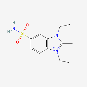 1,3-diethyl-2-methyl-5-sulfamoyl-1H-3,1-benzimidazol-3-ium