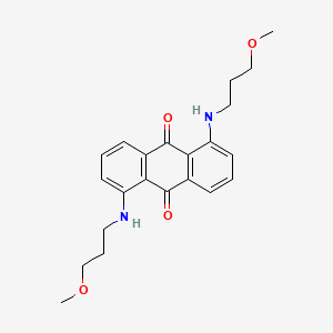 molecular formula C22H26N2O4 B11708719 1,5-Bis[(3-methoxypropyl)amino]-9,10-dihydroanthracene-9,10-dione 