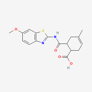 molecular formula C17H18N2O4S B1170873 6-[(6-Methoxy-1,3-benzothiazol-2-yl)carbamoyl]-4-methylcyclohex-3-ene-1-carboxylic acid 