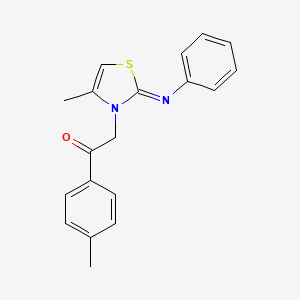 1-(4-methylphenyl)-2-[(2Z)-4-methyl-2-(phenylimino)-1,3-thiazol-3(2H)-yl]ethanone