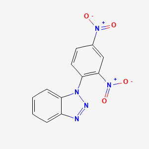 molecular formula C12H7N5O4 B11708758 1-(2,4-dinitrophenyl)-1H-1,2,3-benzotriazole 