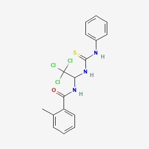 N-{1-[(anilinocarbothioyl)amino]-2,2,2-trichloroethyl}-2-methylbenzamide