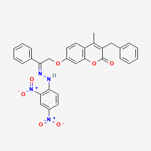 3-benzyl-7-({(2Z)-2-[2-(2,4-dinitrophenyl)hydrazinylidene]-2-phenylethyl}oxy)-4-methyl-2H-chromen-2-one