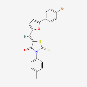 (5Z)-5-{[5-(4-Bromophenyl)furan-2-YL]methylidene}-3-(4-methylphenyl)-2-sulfanylidene-1,3-thiazolidin-4-one