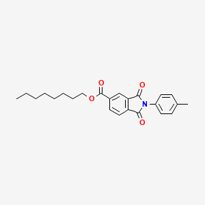 molecular formula C24H27NO4 B11708806 octyl 2-(4-methylphenyl)-1,3-dioxo-2,3-dihydro-1H-isoindole-5-carboxylate 