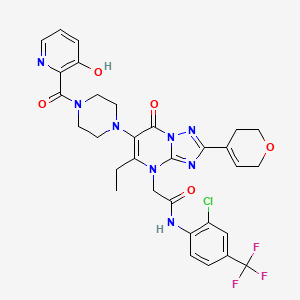 molecular formula C31H30ClF3N8O5 B11708809 Werner syndrome RecQ helicase-IN-3 