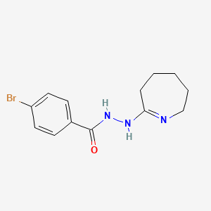 molecular formula C13H16BrN3O B11708815 4-bromo-N'-(3,4,5,6-tetrahydro-2H-azepin-7-yl)benzohydrazide 