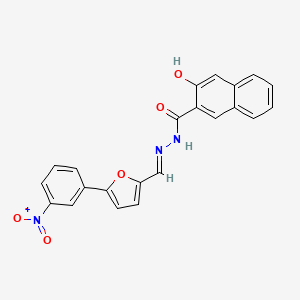 3-hydroxy-N'-{(E)-[5-(3-nitrophenyl)-2-furyl]methylidene}-2-naphthohydrazide